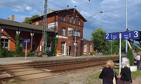 Der wiederbelebte Bahnhof in Wiesenburg/Mark